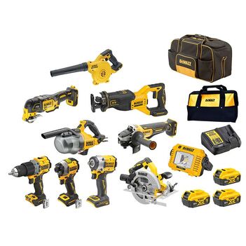 18V XR 10 Piece Combo Kit 5Ah Dewalt DCZ1082P3-XE