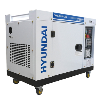 8kVA Portable Single Phase Diesel Generator Hyundai DHY8700SE-LRS