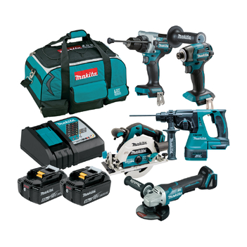 18V Brushless 5 Piece Combo Kit Makita DLX5101TX1