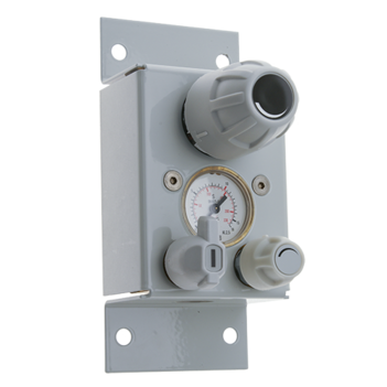 DruVa Wall Mounted Point of Use Panel Chrome Plated In: 4,000 kPa Out: 1,050 kPa