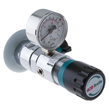 Druva Wall Mounted Point of Use Regulator Chrome Plated In: 4,000 kPa Out: 100 kPa main image