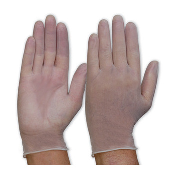 Disposable Vinyl Powdered Clear Gloves DVN Box of 100