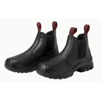 Black Elastic E101 BR Safety Slip on Boots Steel Capped E101BR_