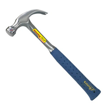 240Z Smooth Face Claw Hammer (Blue Shock Reduction Grip) Estwing EWE3-28C-24
