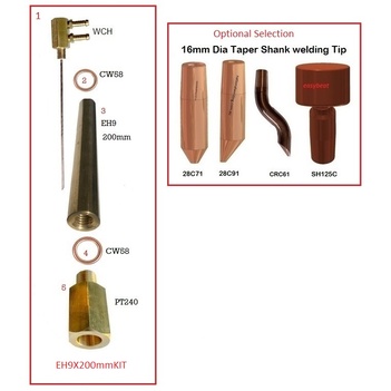 Spot Welder Tip Holder Kit EH9 25 x 160mm