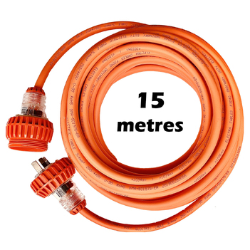 Extension Lead 4 mm Sq Cable 15 Metres 15A Plug ELF304015A-15M