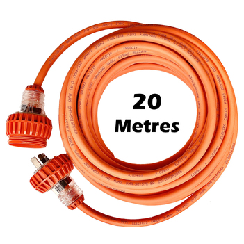Extension Lead 4mm² Cable 20 Metres 15A Plug 240V ELF304015A-20M