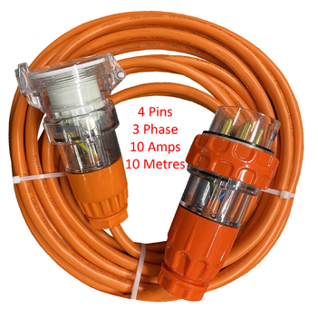Extension Lead 3 Phase 10 Amps 10 Metres 4mm² Cable ELF404010A-10M-4PIN main image