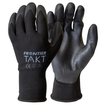 Frontier TAKT Micro Foam Nitrile Gloves Black FRMICRFMNBK000M