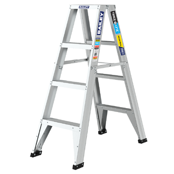 Trade Lyte Double Sided 4 Step StepLadder 1.2m 150kg Bailey FS14020