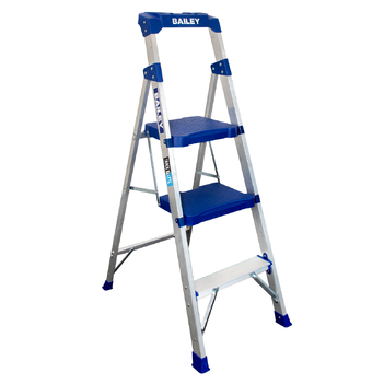 Aluminium Industrial Twin Platform Step Stool 3 135kg Ladder Bailey FS14040