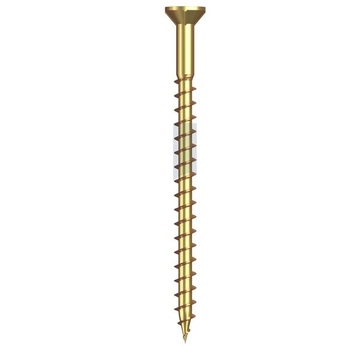 10-08X 75mm Zinc Yellow Passivate Finish Chipboard Countersunk Ribbed Phillips Drive Hobson FST9PDYRP1008075 Pack of 100