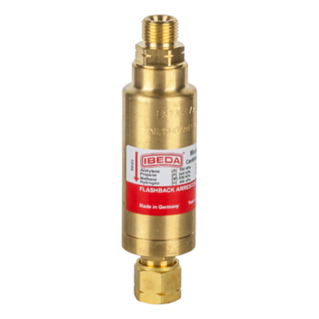 Ibeda High Fow Flashback Arrestor Fuel Gas Torch End 5/8-18 UNF FTHF