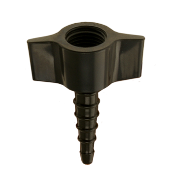 Hose Barb Connection Black for Medical Air (1 Pack = 10 Units)