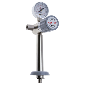 LRM Gentec Bench Mounted Regulator Ball valve+Reg Chrome Plated