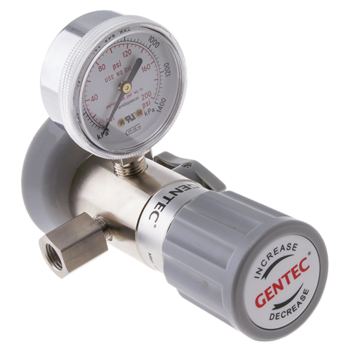 Gentec LRM Wall Mounted Ball Valve+Reg Chrome Plated,In:3,400kpa NPTF Out: 340kpa NPTF