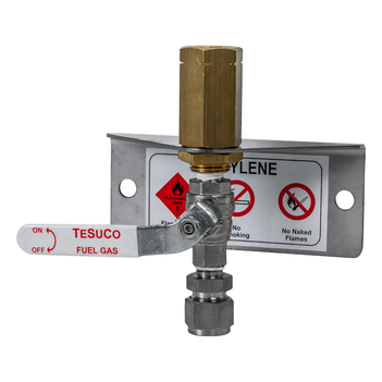 Point Valve Single Acetylene Type 20 1/2" Comp Fitting, 4,200 kPa