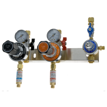 Regulated Outlet Point Triple Oxygen / LPG / Set Pressure FBA, Isolation, 1/2" Comp main image
