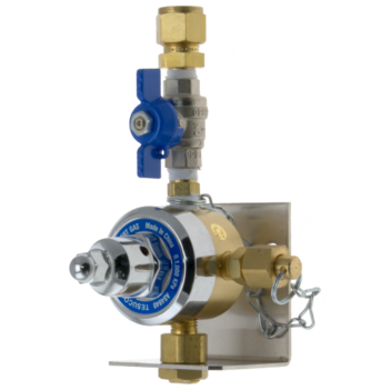 Regulated Twin Outlet Point Inert Gas Set Pressure With Blanking Plug Tesuco GOPRT