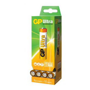 Ultra Alkaline Battery 1.5V AAA Size Extra Heavy Duty Pack of 40 GP24AUTP40