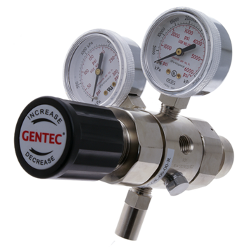 Dual Stage Gentec 2S Regulator 6.0 Purity Chrome Plated In: 30,000 kPa Out: 680 kPa