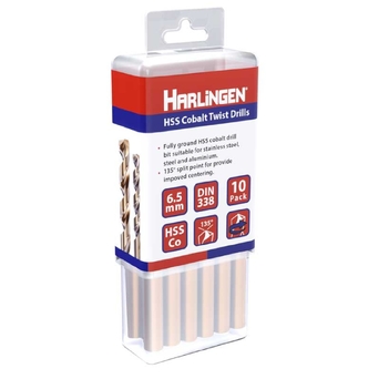 2.9mm HSS Straight Shank Twist Drill Pack of 10 Harlingen H-11-008-LC063-P