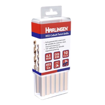 3mm HSS Straight Shank Twist Drill Pack of 10 Harlingen H-11-008-LC065-P