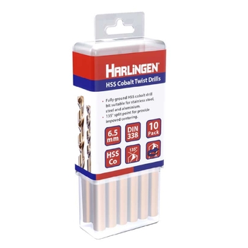4mm HSS Straight Shank Twist Drill Pack of 10 Harlingen H-11-008-LC075-P
