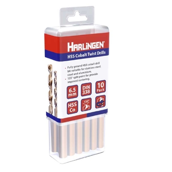 5.3mm HSS Straight Shank Twist Drill Pack of 10 Harlingen H-11-008-LC088-P