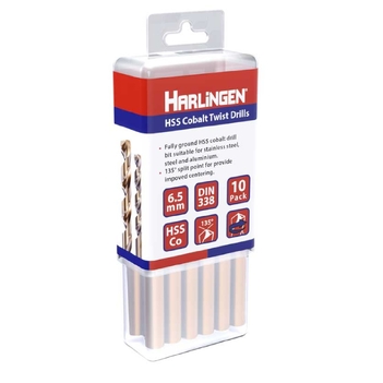 6mm HSS Straight Shank Twist Drill Pack of 10 Harlingen H-11-008-LC095-P