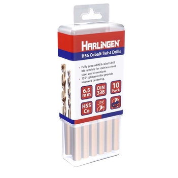 7mm HSS Straight Shank Twist Drill Pack of 10 Harlingen H-11-008-LC105-P