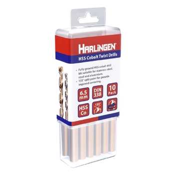 7.5mm HSS Straight Shank Twist Drill Pack of 10 Harlingen H-11-008-LC110-P