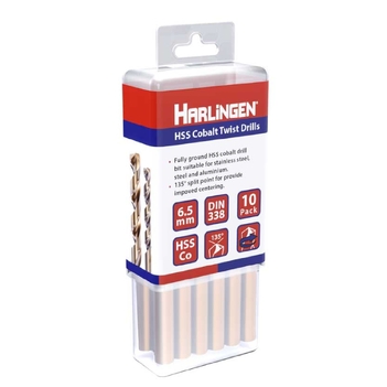 8.8mm HSS Straight Shank Twist Drill Pack of 5 Harlingen H-11-008-LC123-P