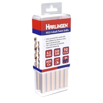 10.8mm HSS Straight Shank Twist Drill Pack of 5 Harlingen H-11-008-LC143-P