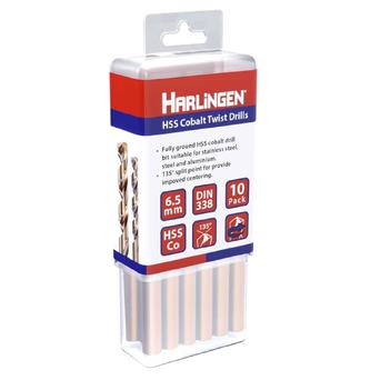 12mm HSS Straight Shank Twist Drill Pack of 5 Harlingen H-11-008-LC155-P