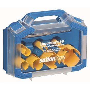 Sutton Holesaw Set 9Pce Multi Purpose TCT Electrician H111009E