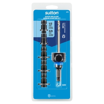 Arbor H122 Holesaw Quick-Release SET W/PILOT & Adaptors 6PC Sutton Tools H1220111
