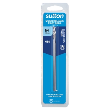 Drill H122 Pilot HSS Suits Quick-Release 125MM Hangpack Sutton Tools H1226106