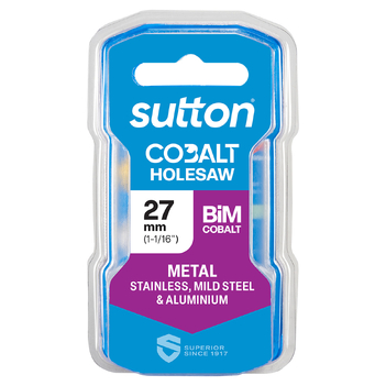 Holesaw H125 Bi-Metal Cobalt HD-Cobalt Hangpack 27mm Sutton H1250270
