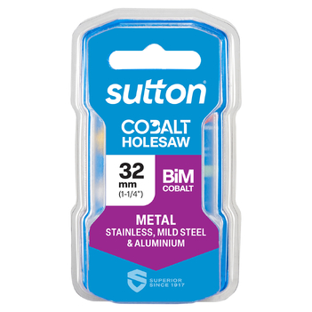 Holesaw H125 Bi-Metal Cobalt HD-Cobalt Hangpack 32mm Sutton Tools H1250320