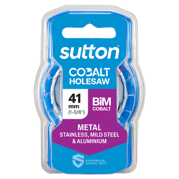 Holesaw H125 Bi-Metal Cobalt HD-Cobalt Hangpack 41mm Sutton Tools H1250410
