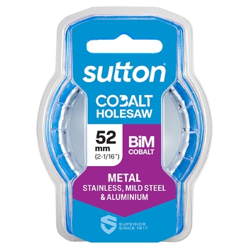 Holesaw H125 Bi-Metal Cobalt HD-Cobalt Hangpack 52mm Sutton Tools H1250520