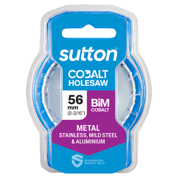 Holesaw H125 Bi-Metal Cobalt HD-Cobalt Hangpack 56mm Sutton Tools H1250560
