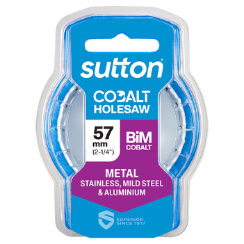 Holesaw H125 Bi-Metal Cobalt HD-Cobalt Hangpack 57mm Sutton H1250570