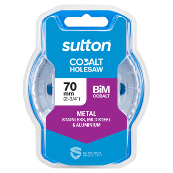 Holesaw H125 Bi-Metal Cobalt HD-Cobalt Hangpack 70mm Sutton Tools H1250700