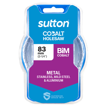 Holesaw H125 Bi-Metal Cobalt HD-Cobalt Hangpack 83mm Sutton Tools H1250830