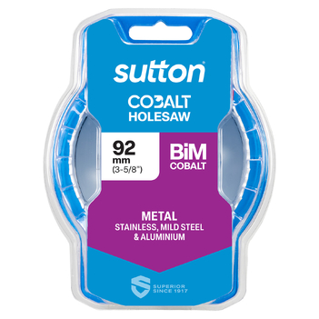 Holesaw H125 Bi-Metal Cobalt HD-Cobalt Hangpack 92mm Sutton Tools H1250920