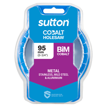Holesaw H125 Bi-Metal Cobalt HD-Cobalt Hangpack 95mm Sutton Tools H1250950