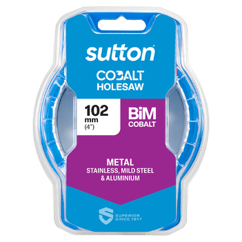 Holesaw H125 Bi-Metal Cobalt HD-Cobalt Hangpack 102mm Sutton Tools H1251020
