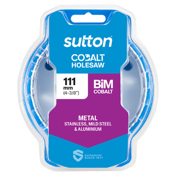 Holesaw H125 Bi-Metal Cobalt HD-Cobalt Hangpack 111mm Sutton Tools H1251110